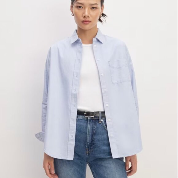 Everlane Tops - Everlane The Relaxed Oxford Shirt in Light Blue Womens 4